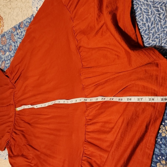 Wool& Grace midi tiered sleeveless dress coral red - Picture 10 of 12